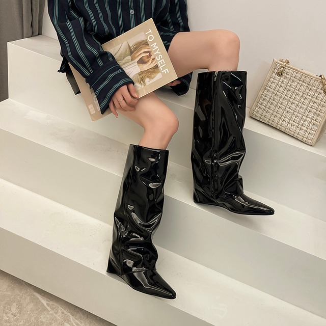 ロングブーツサマーレッドハイヒール 靴 シューズ ストリート 夏物 部族の婦人靴44257120079