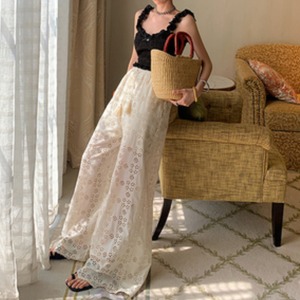 Lace Wide-leg Pants  500308
