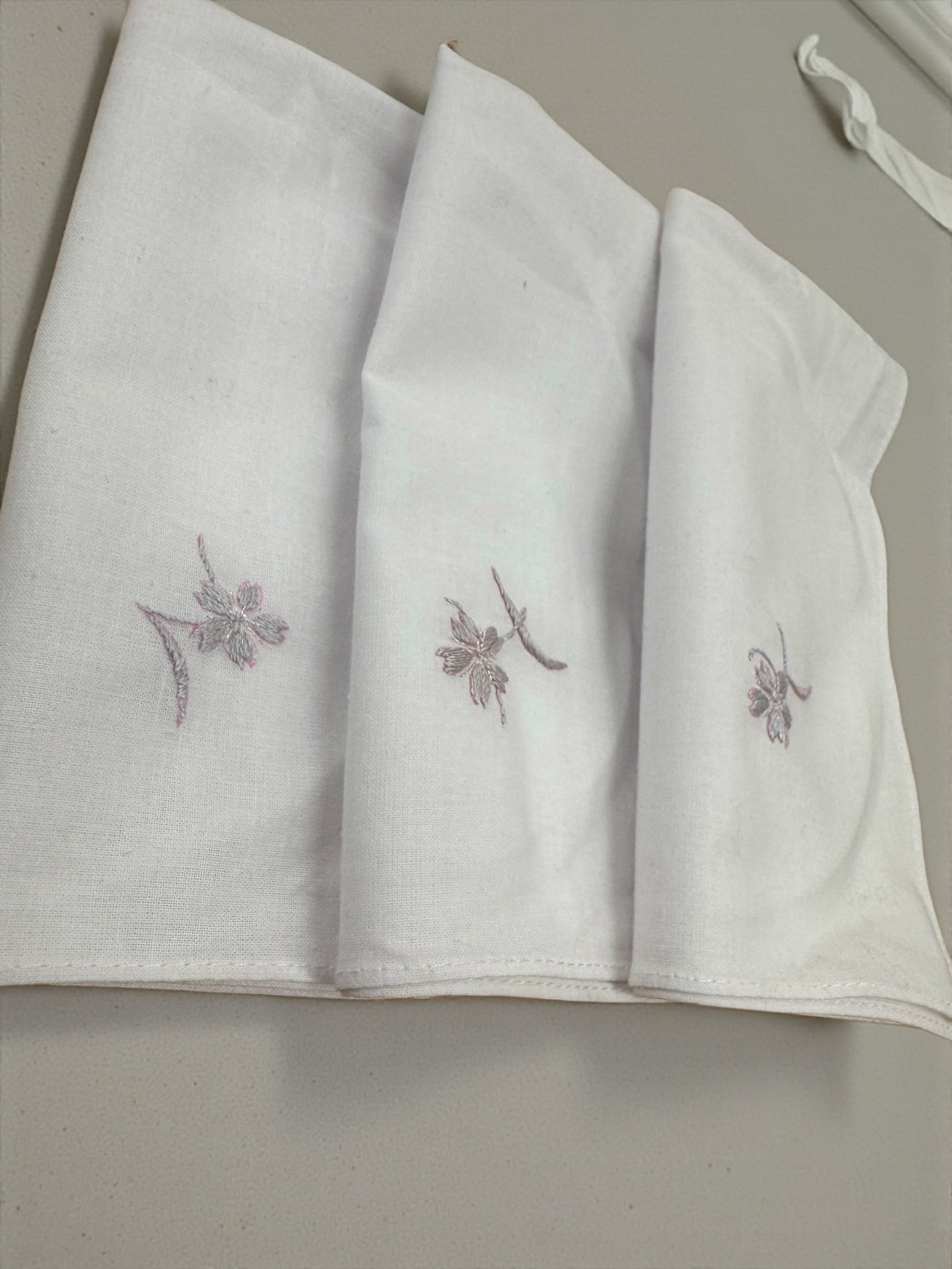 【特典付き】日本刺繍初心者さん向け イニシャル&桜のハンカチキット