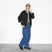 INTÉRIM(インテリム) USED SLUB YARN DENIM BAKER PANTS