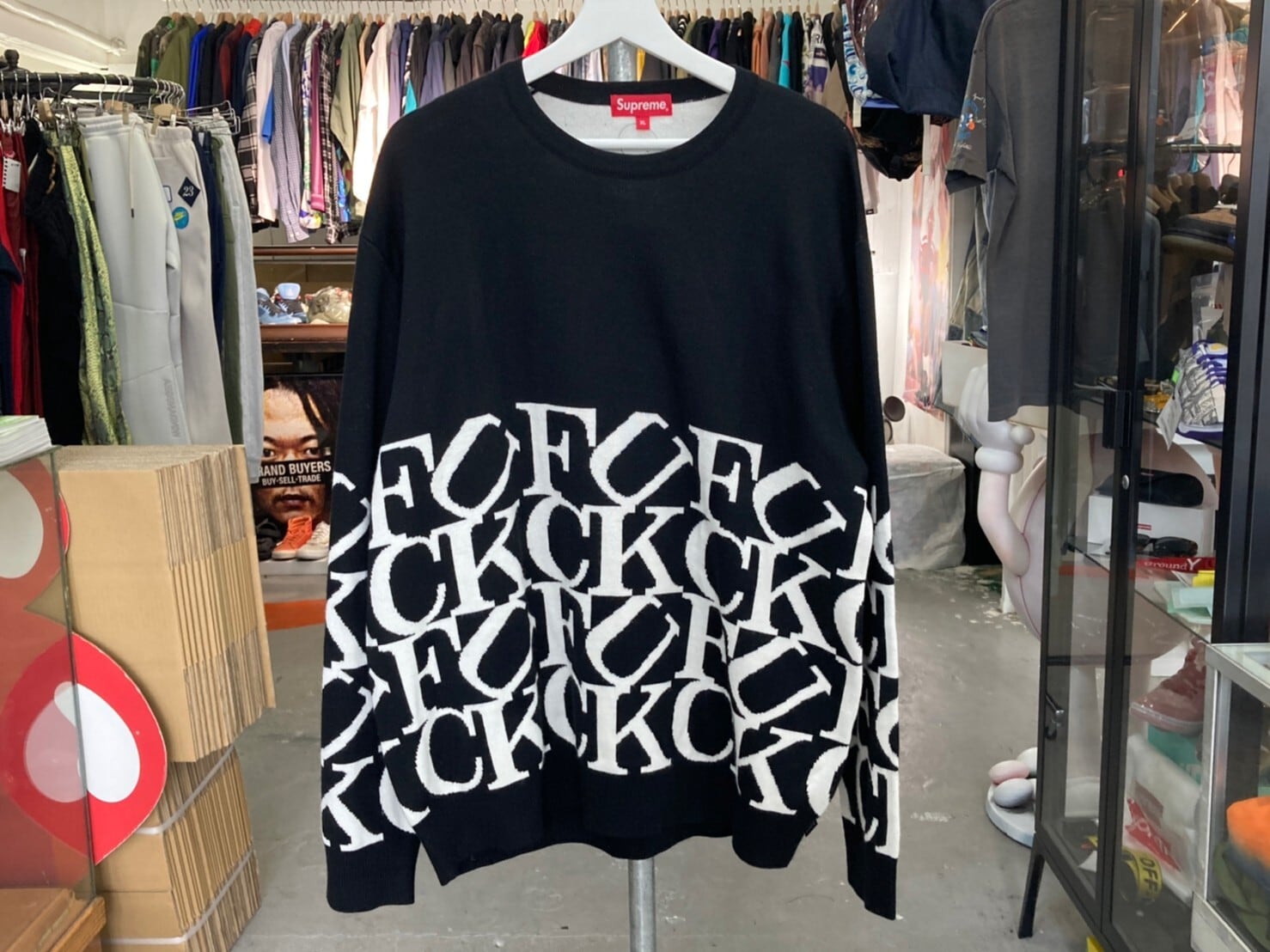 Supreme FUCK SWEATER BLACK XL 37135 | BRAND BUYERS OSAKA