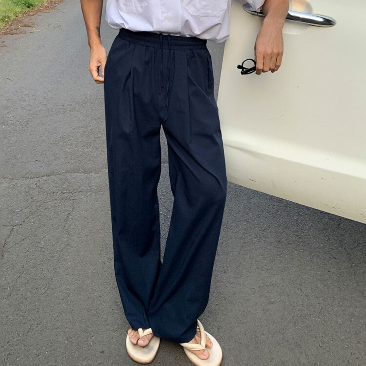 ルーズリネンワイドパンツ　MT0080429