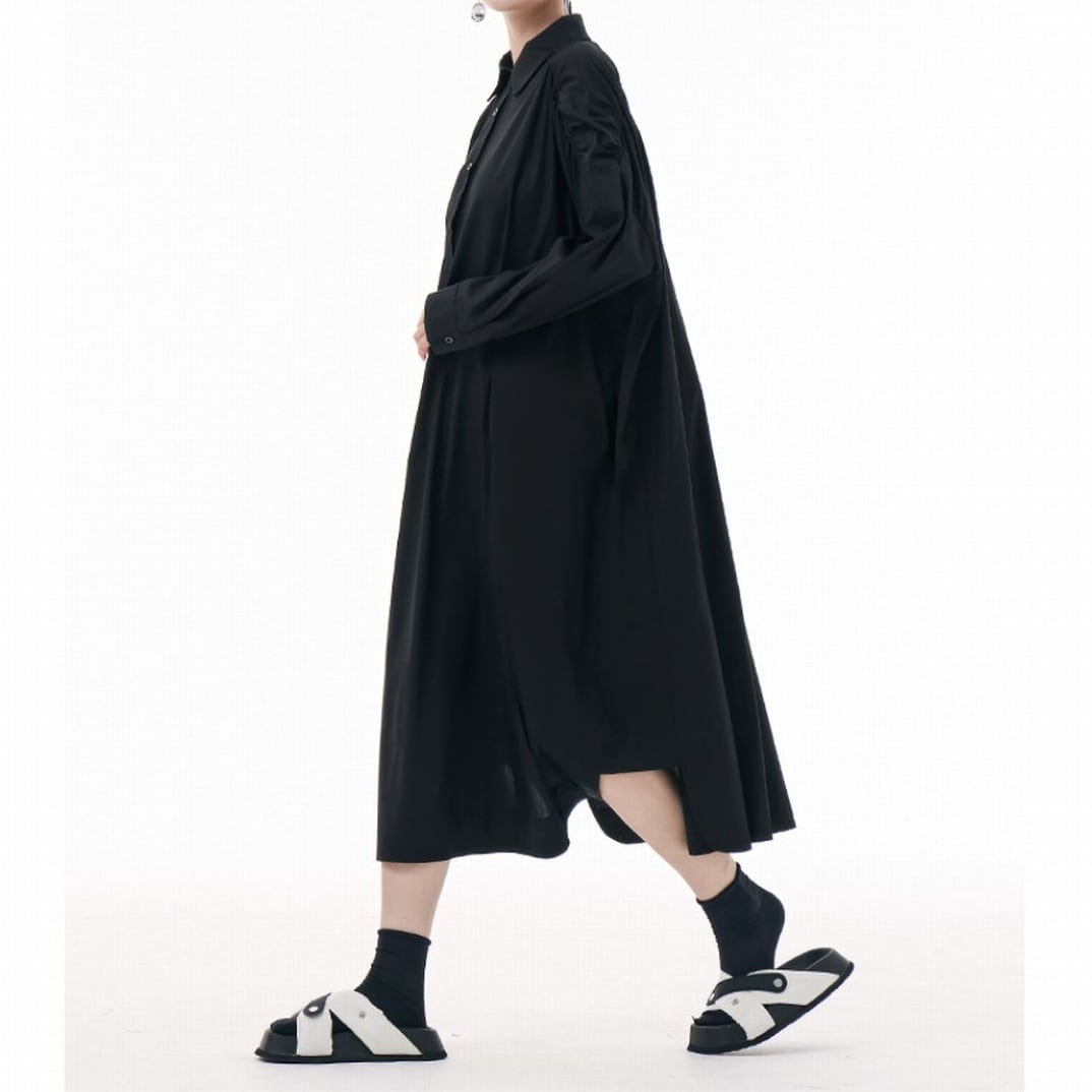 バック開きオーバーサイズロングシャツワンピース ON0542