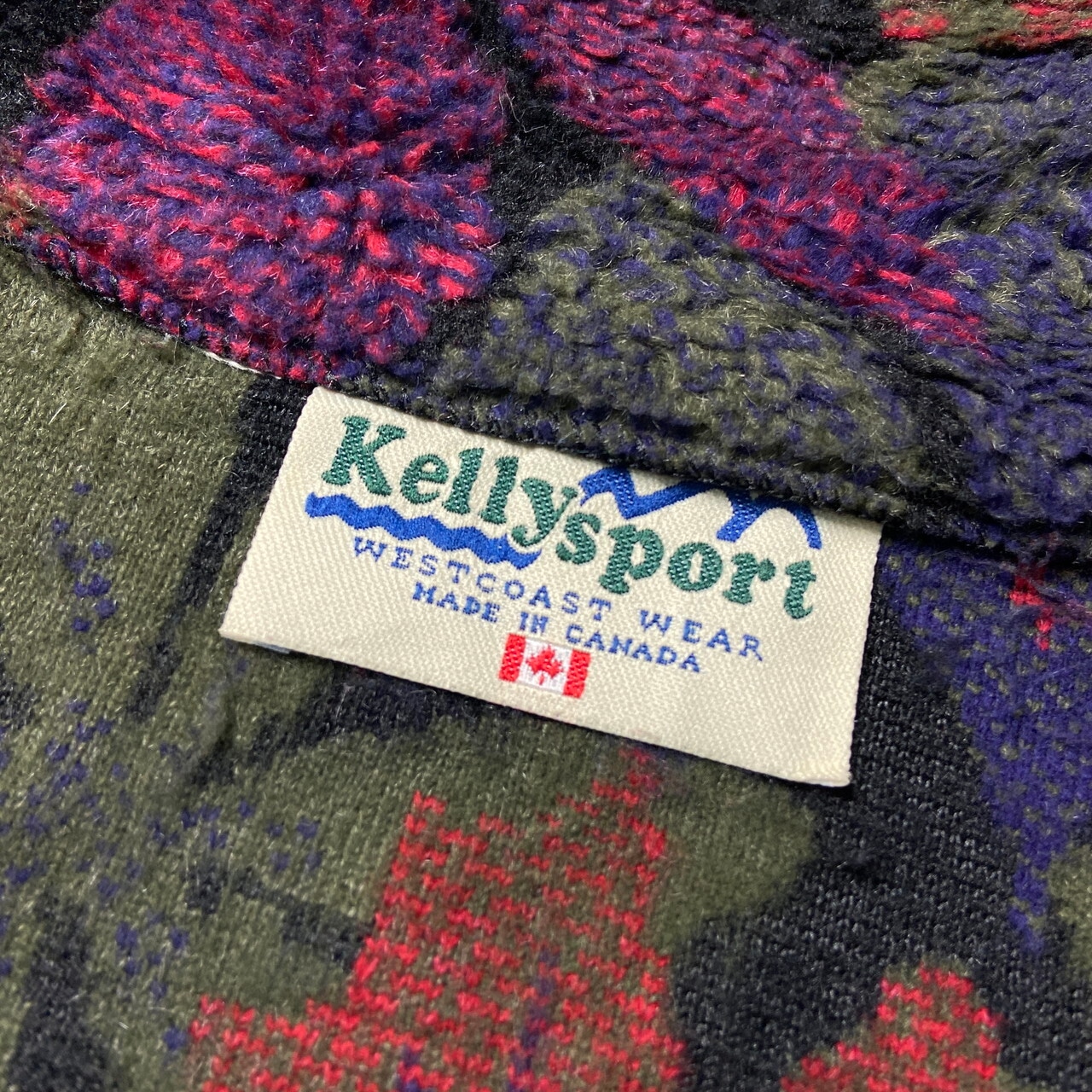 90年代 KELLYSPORT フリースベスト ボタニカル柄 メンズL相当 古着 90s 