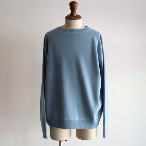 MEIAS "PURE CASHMERE SWEAT PULL OVER (SAX)"