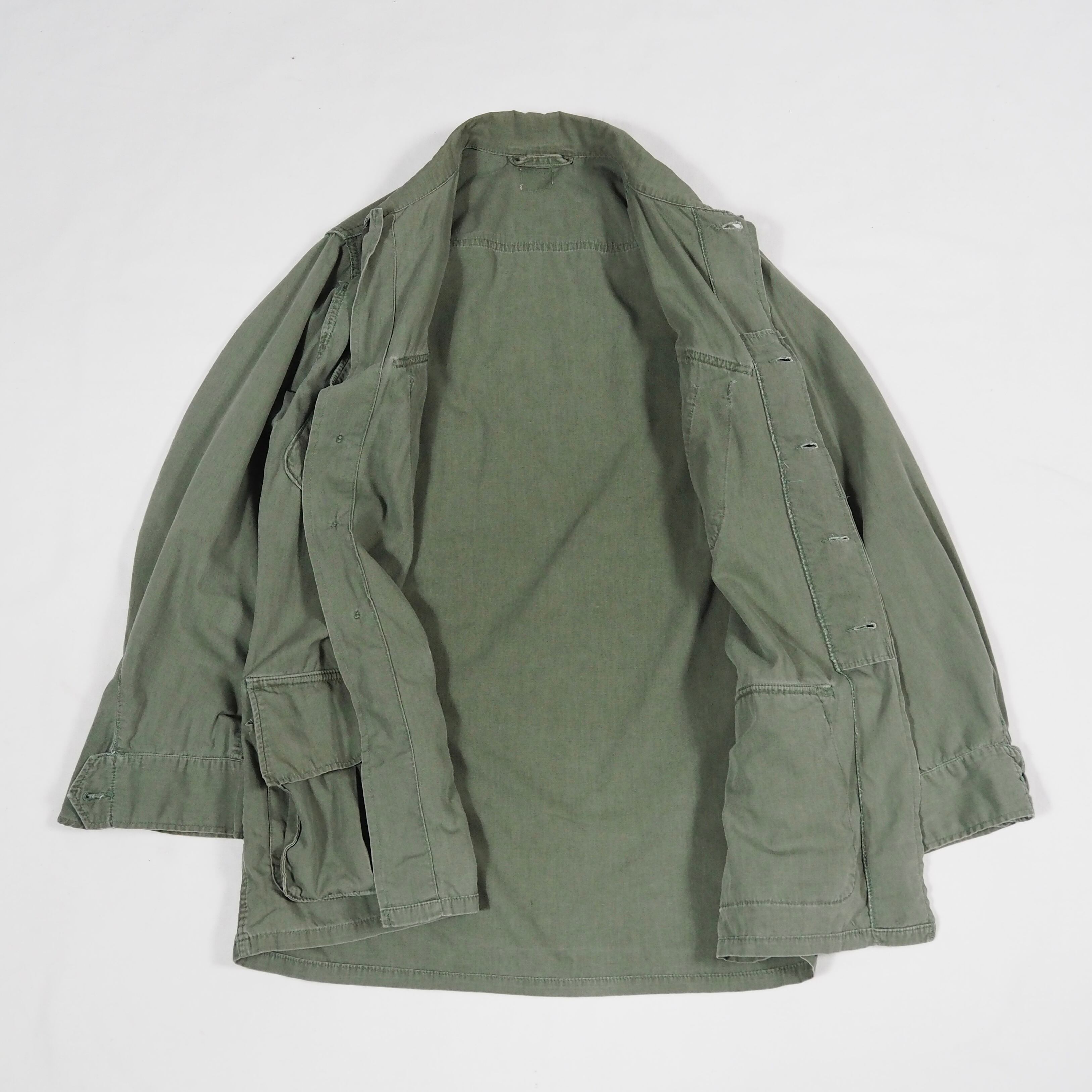 60ｓ　ジャングルファティーグジャケット　３ｒｄ　ノンリップ　コットンポプリン Non-Ripstop】60's U.S ARMY 3rd Cotton Poplin Jungle Fatigue Jacket