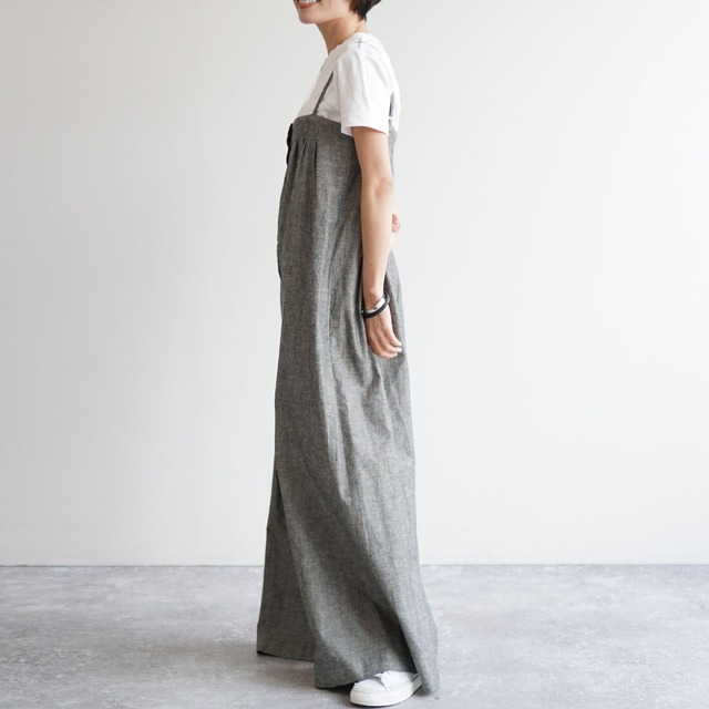 麻混ワイドオールインワン