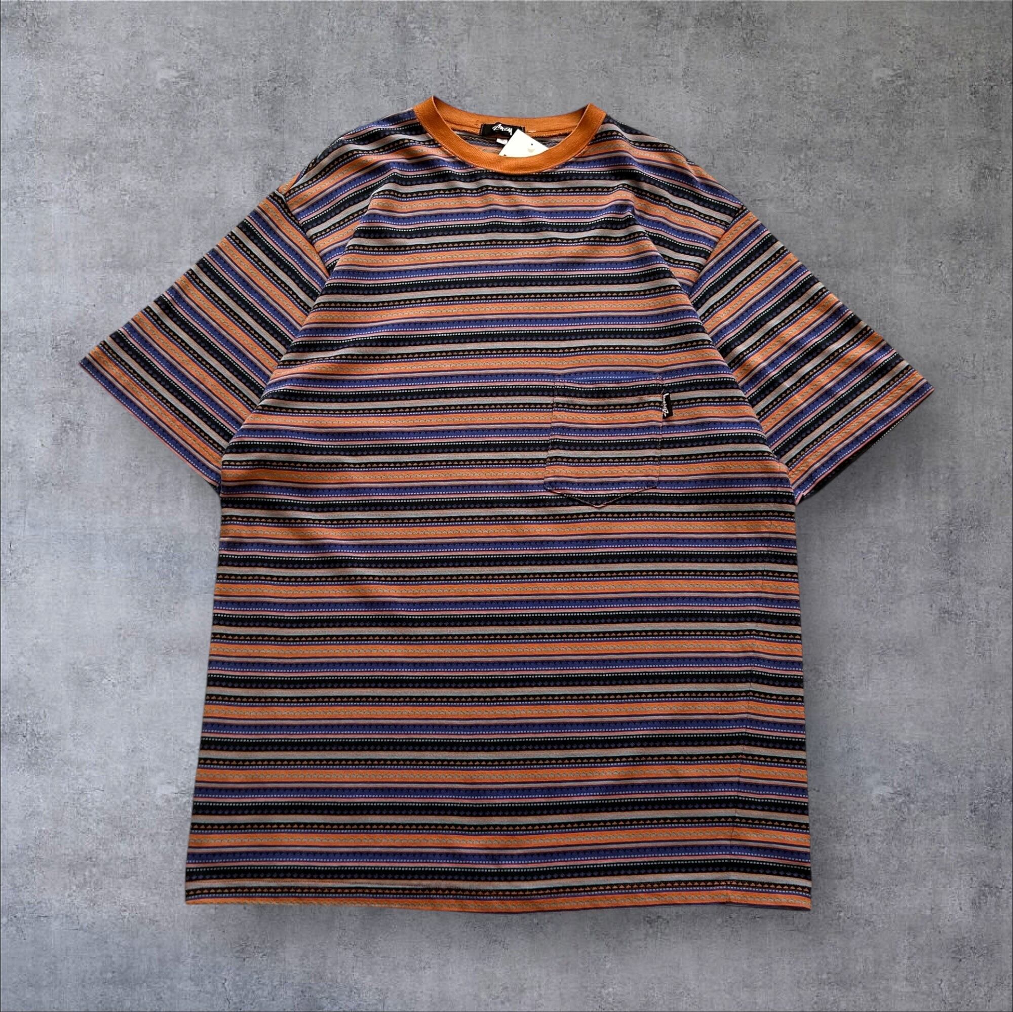 Special!!1980s Stussy "jaguard" boarder pocket T-shirt 【高円寺店】