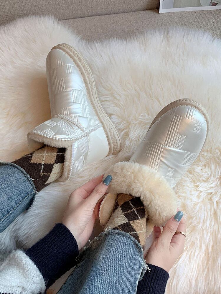 ウィンターショートブーツレッドブラック 靴 シューズ コットン 冬物 防水 部族の婦人靴71482872865