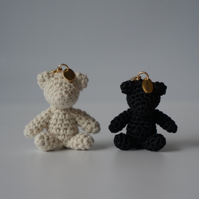 Mini Bear Charm / Black  / シルクのテディベアチャーム