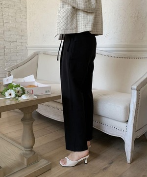 《即納商品》side ribbon slacks (cream / blue /  black)