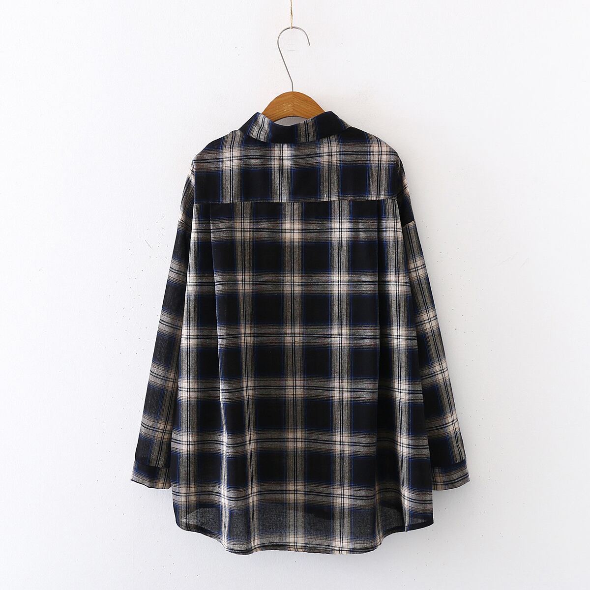 サマー格子柄シャツ ルーズジャケット ロング 夏物 YY-ファッション83279941185