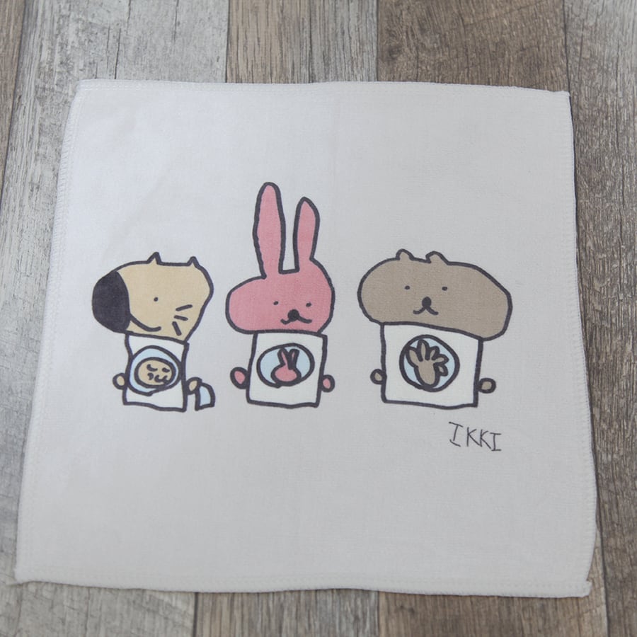 二條ひらめ ぬいぐるみ化 クラファン お礼 ハンカチ ハンド