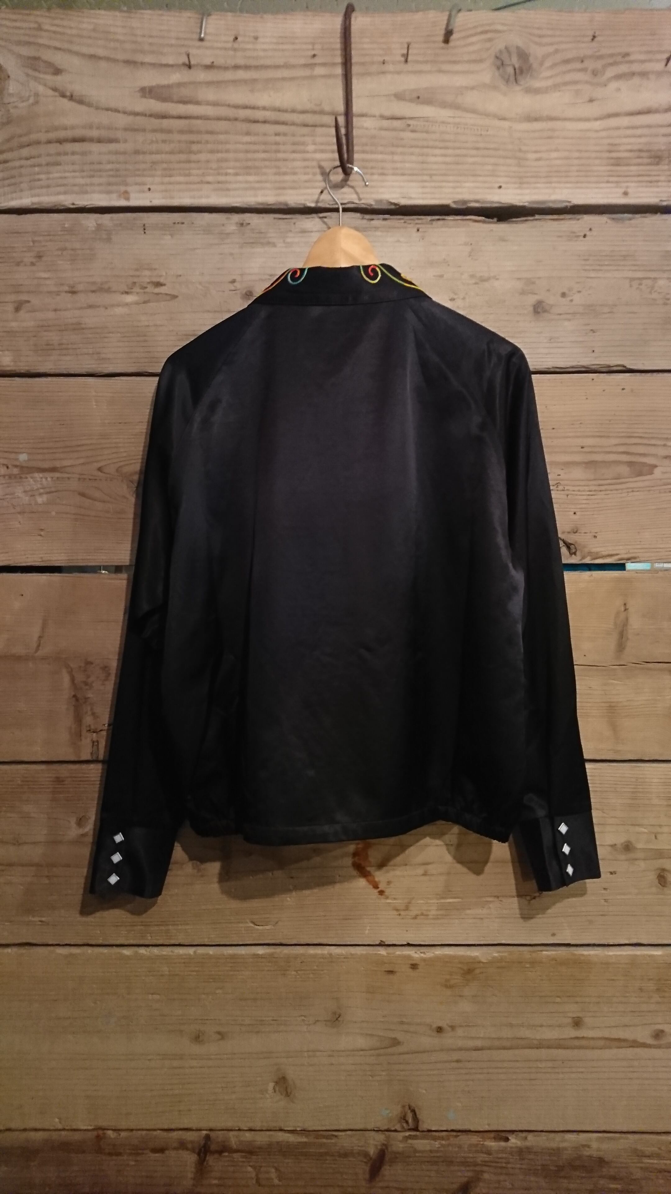 ジャケット・アウター RAINBOW EMBROIDERY WESTERN JACKET black A PUZZLING HOME 