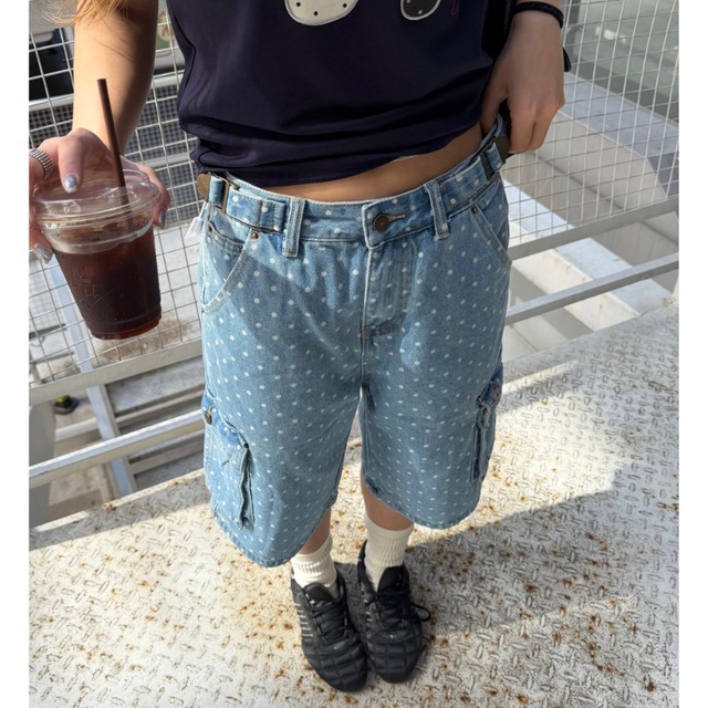 dot cargo cropped denim　ドットカーゴクロップドデニム　J1936