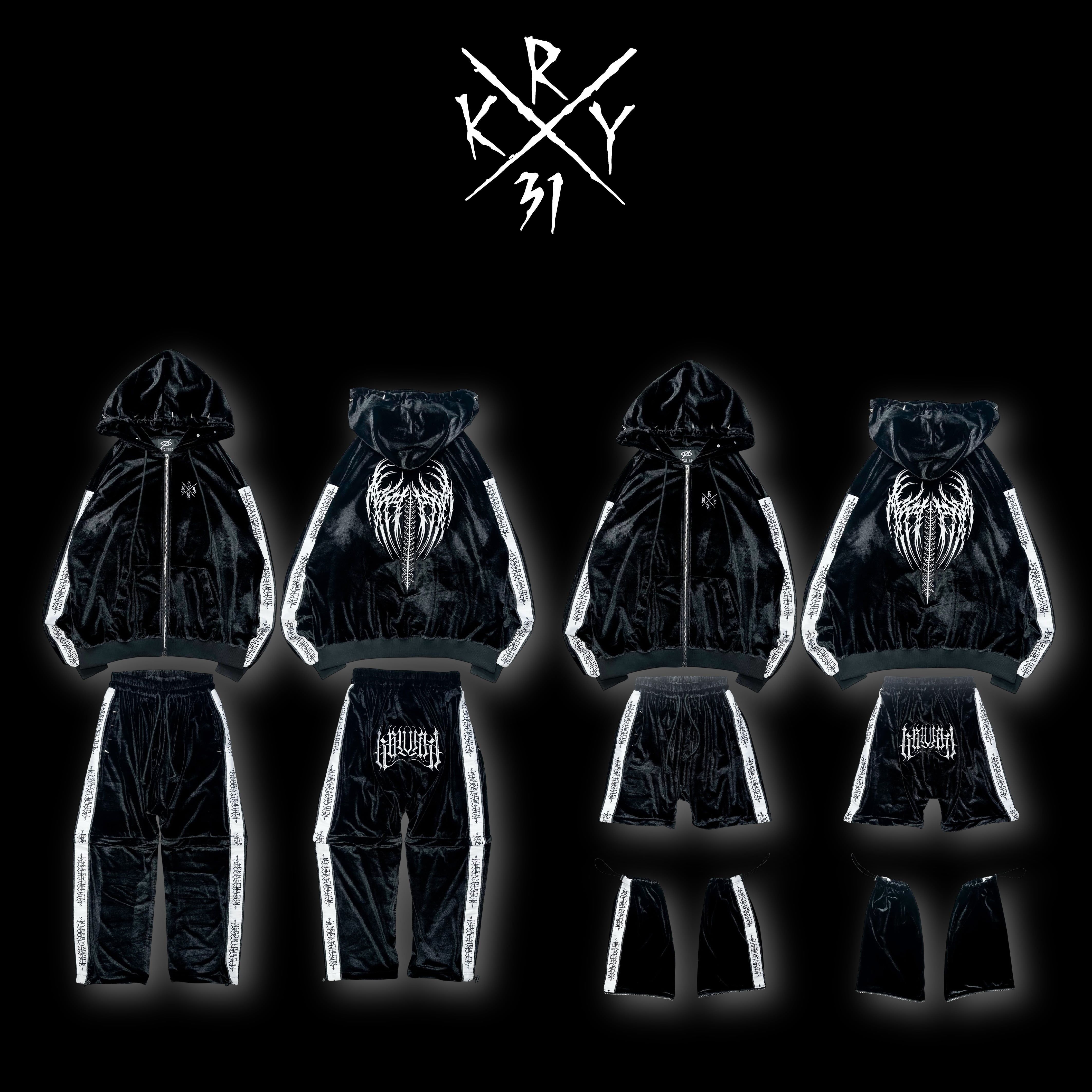 KRY clothing 「ZIRITUSINKEI ２」 ベロアジャージ ZIRITUSINKEI 2」 | KRY clothing
