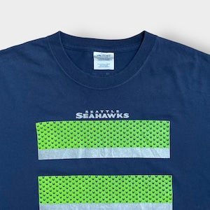 【PORT&COMPANY】NFL シアトル・シーホークス Tシャツ Seattle Seahawks  Tシャツ フットボール アメフト 3XL ビッグシルエット 両面プリント バックプリント 半袖 古着