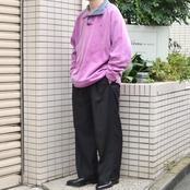 design half button sweat