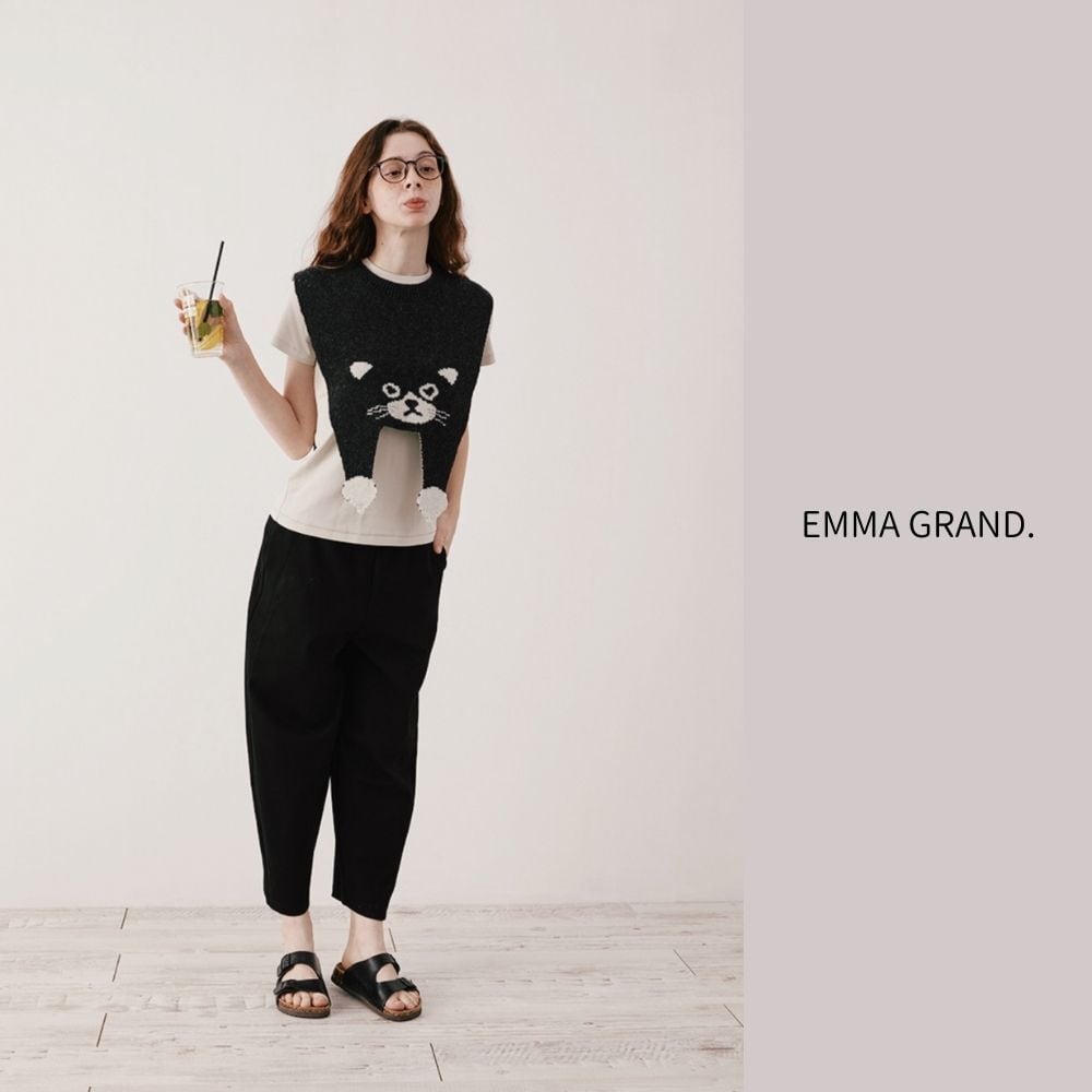 だらんと子猫のニットショルダーケープ E00591 | EMMA GRAND