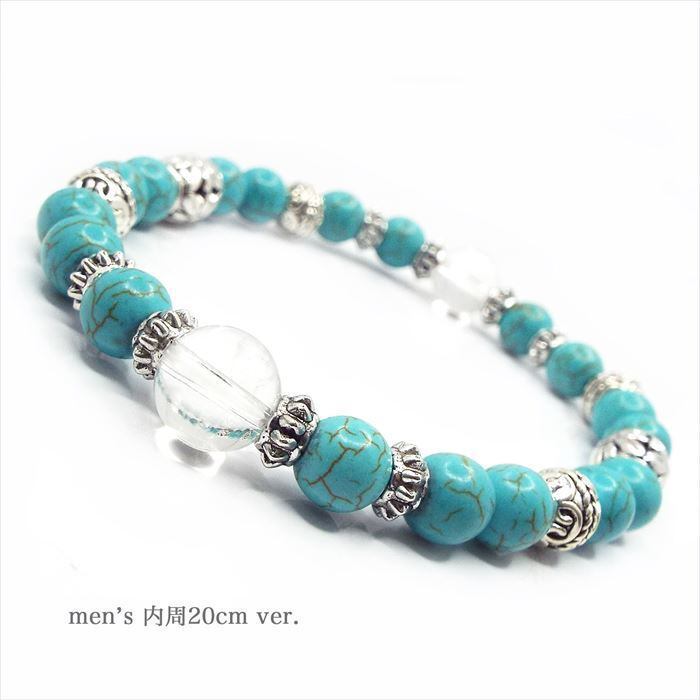 パワーストーンペアブレスレット】シトリン＆ターコイズ＆水晶