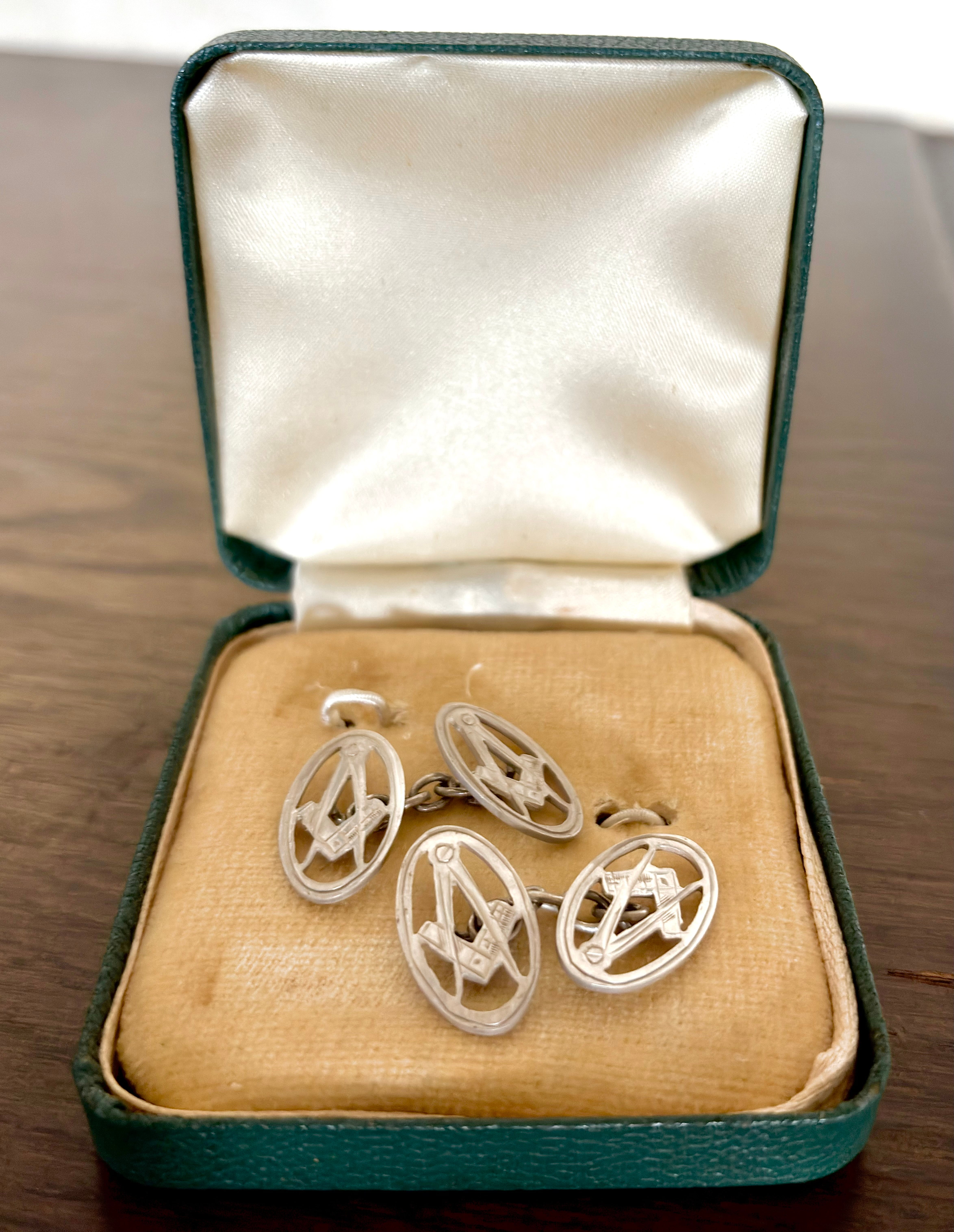 英国ビンテージ スターリングシルバー925 カフス/カフスボタン