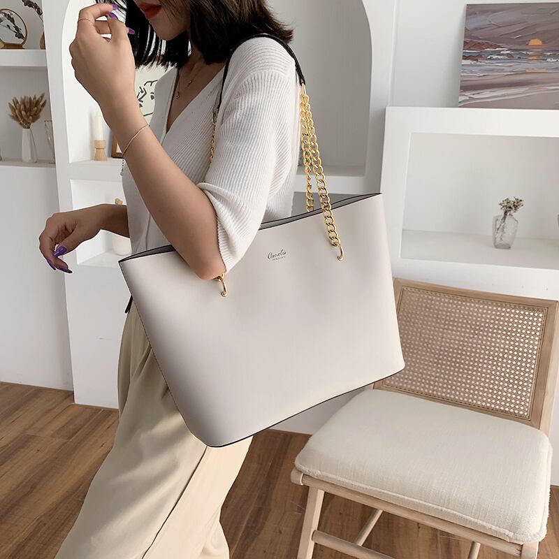 バッグレディースバッグ2020夏ニューウェーブファッション大容量ハンドバッグショルダーバッグネットレッドワイルドチェーントートバッグ Tiancai_Wing_Bag9542620