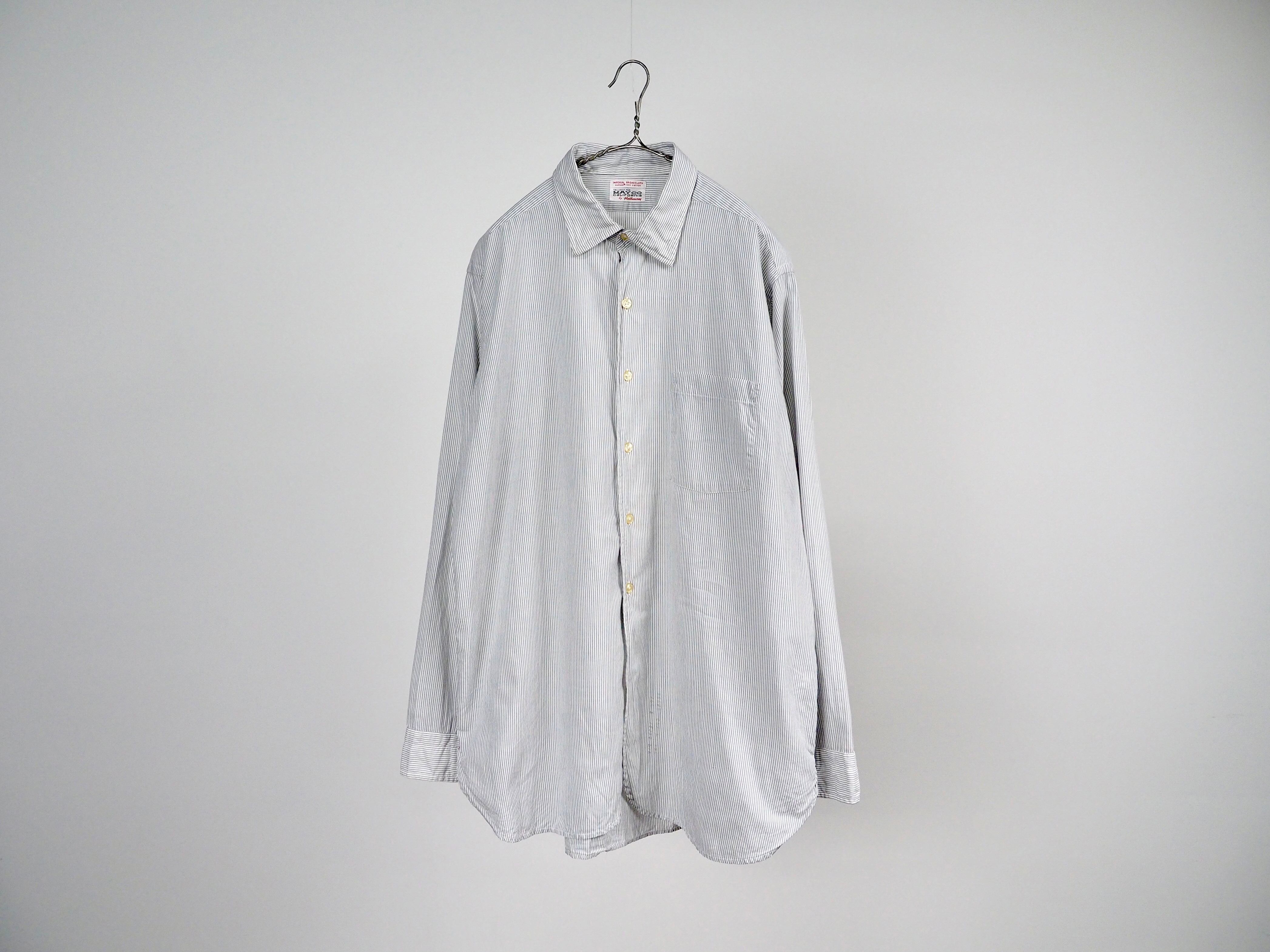 1960’s Hathaway SUPIMA cotton stripe shirt L /made in USA
