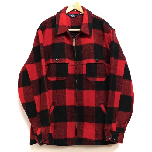 3090iR3 WOOLRICH ウールリッチ バッファローチェック ハンティング ウールジャケット マッキーノクルーザー ゲームポケット MADE IN U.S.A. 1980年代 メンズ古着 サイズXXL ビッグサイズ