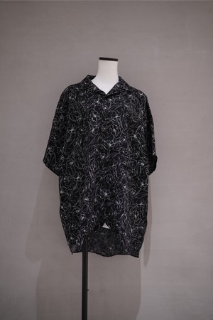 INTERPLAY Flower textile  shirt Black