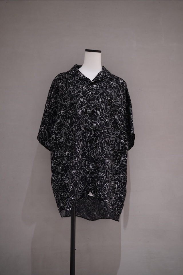 INTERPLAY Flower textile  shirt Black