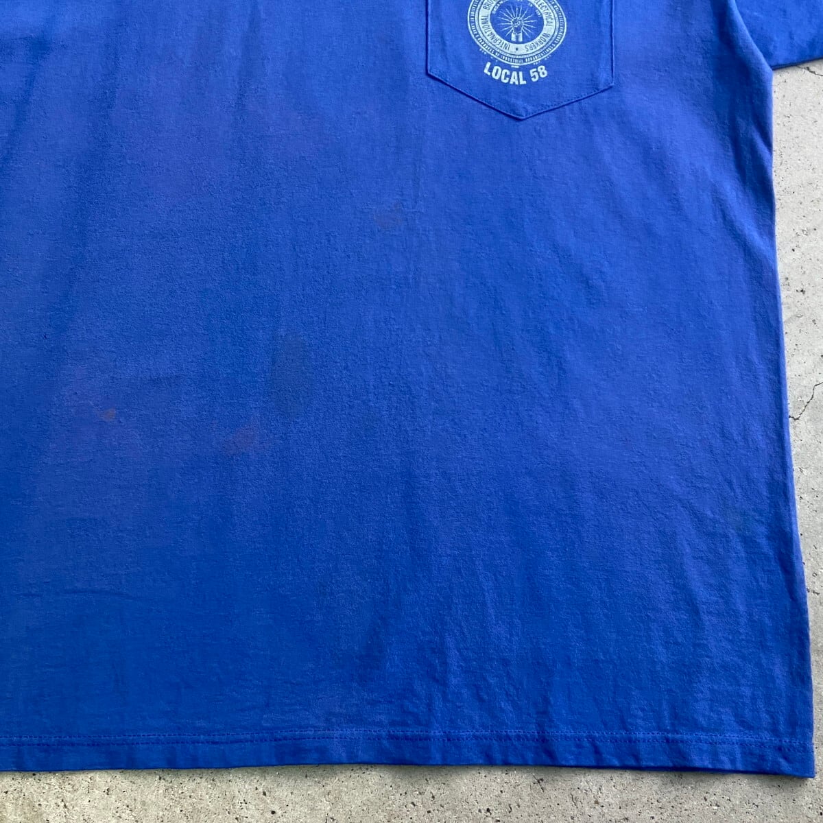 USA製 IBEW LOCAL 58 プリント ポケットTシャツ メンズXL 古着 労働