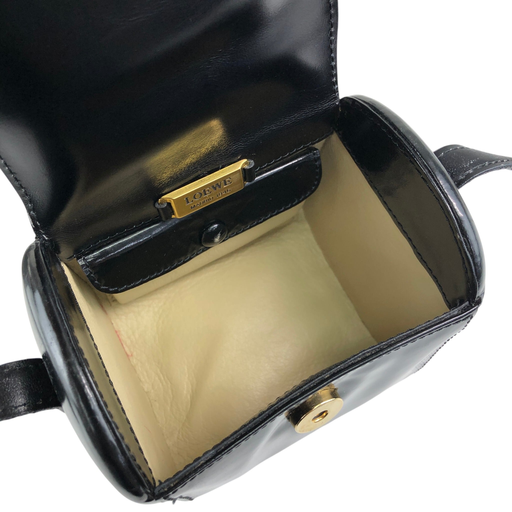 LOEWE ロエベ ショルダーバッグ ブラック アナグラム レザー ミニ