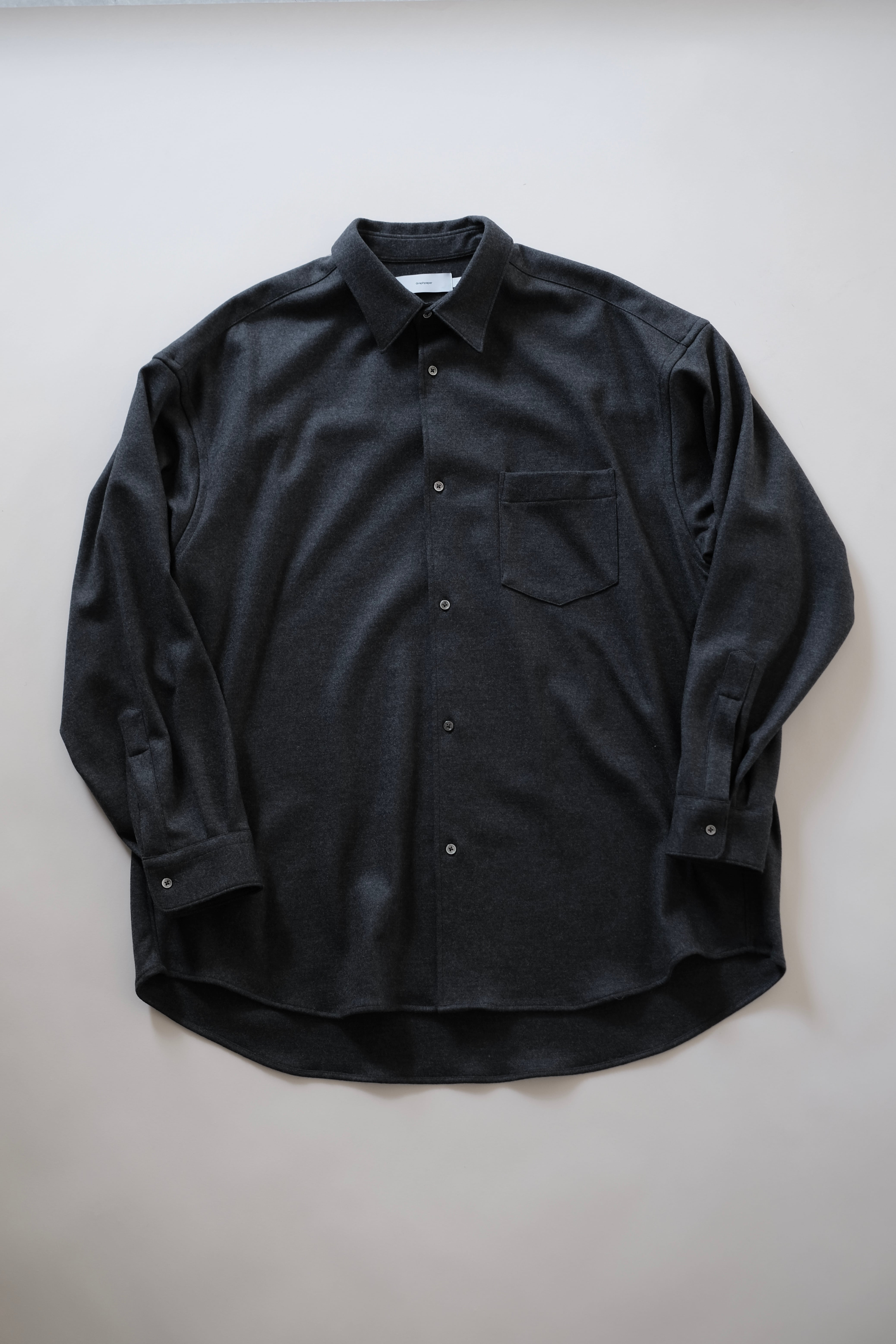 Graphpaper / Wool Smooth Flannel Oversized Regular Collar Shirt