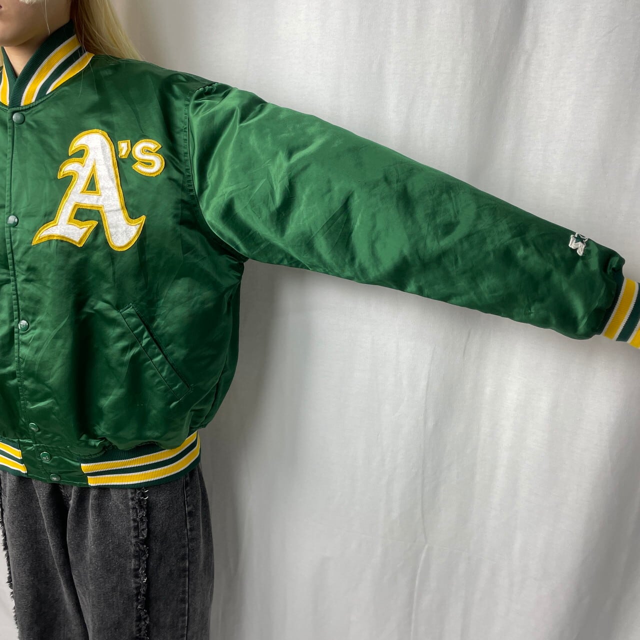 アスレチックス スターター スタジャン M USA製 90s ブルゾン 