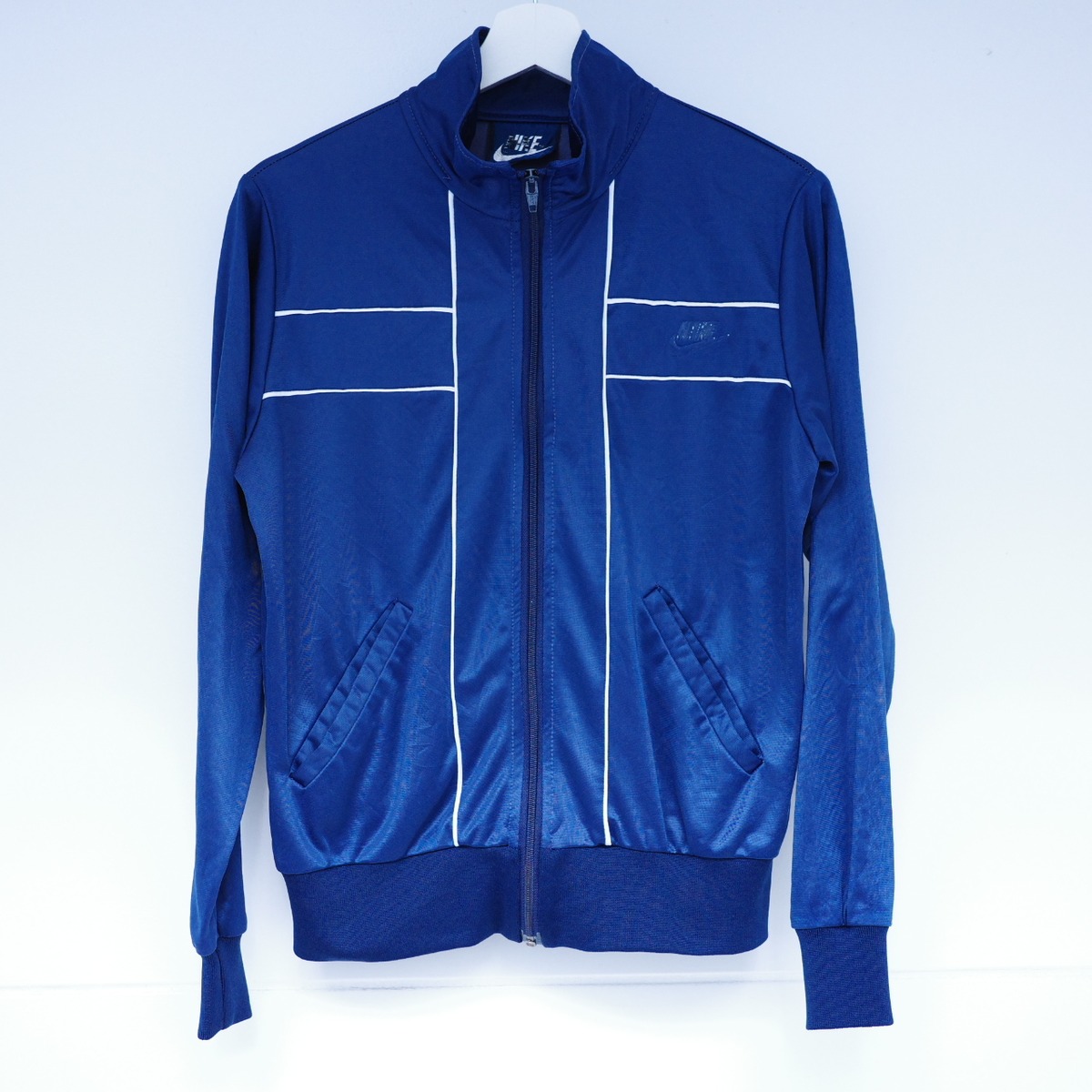 80s Vintage NIKE Stand Collar TRACK Top Women s L 80s-vintage-nike-stand-collar-track-top-women-s-l