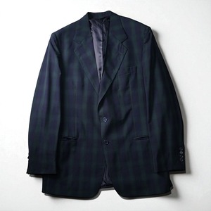 "Ermenegildo Zegna × MRC" Black watch check tailored jacket "made in ITALY"