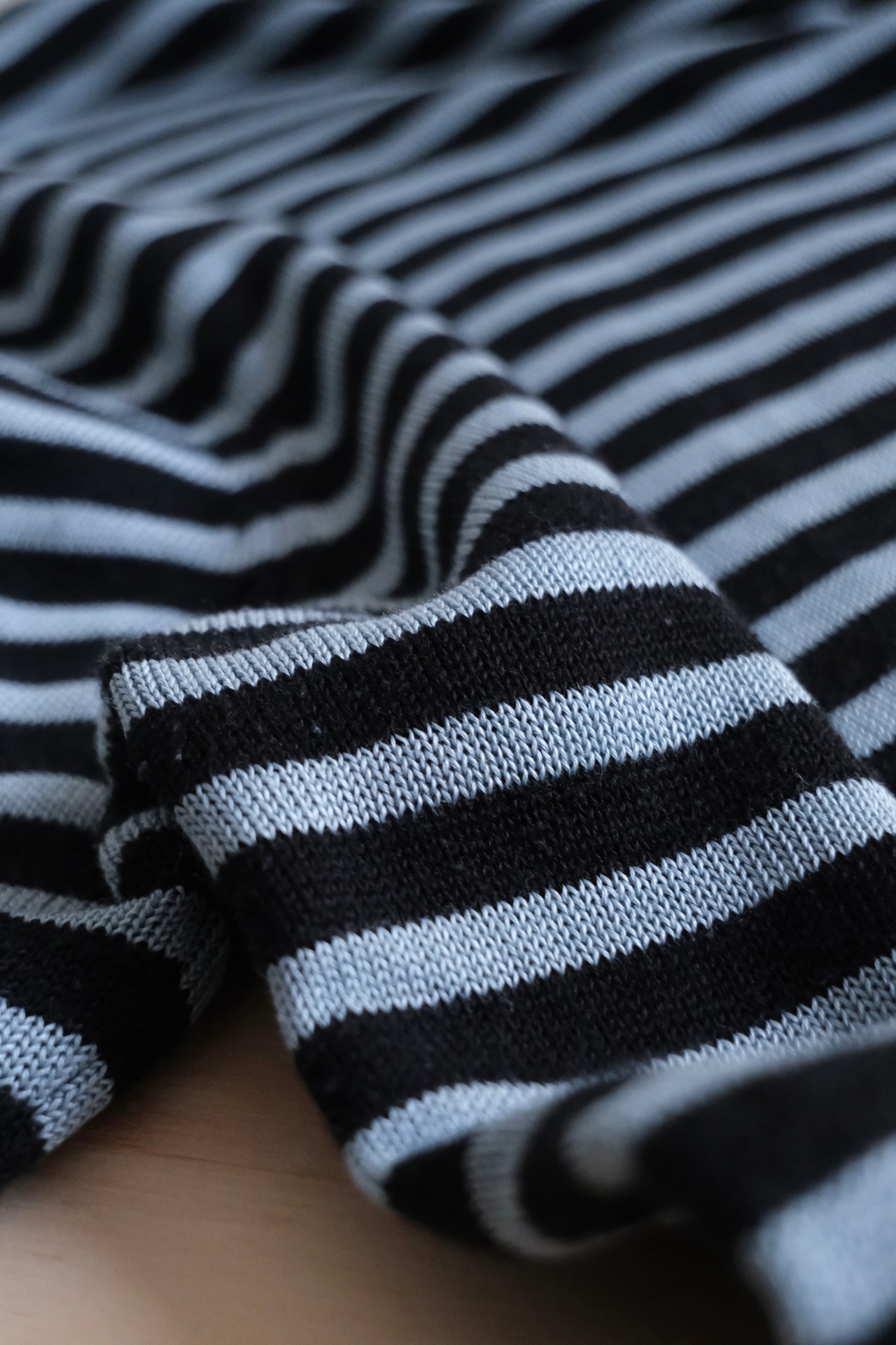 Stripe summer silk knit top