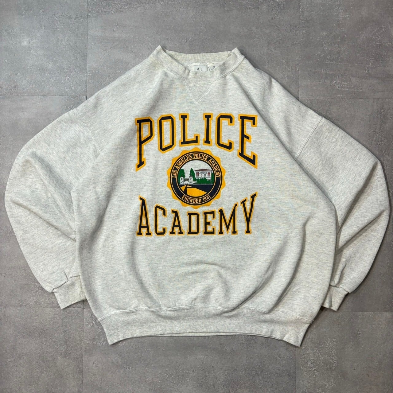 《XL》 M.J.SOFFE ソフィー ロサンゼルス警察学校 プリント スウェット USA製 90年代 vintage No.4176