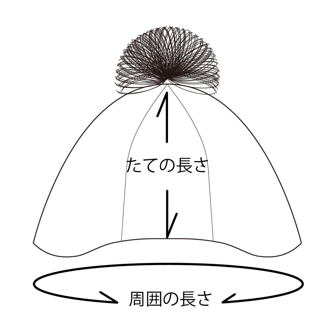 ぬくフワのポンポン付き帽子 型紙と作り方のセット Acｰ19 子供服の型紙ショップ Tsukuro ツクロ