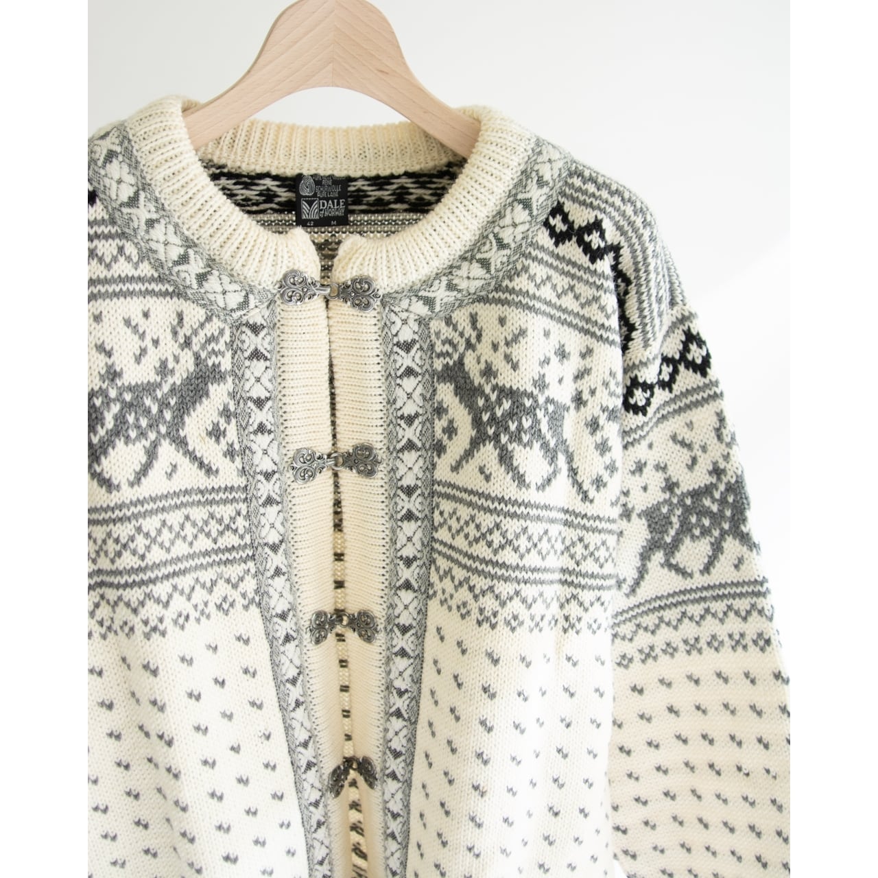 DALE of NORWAY】80's Dead Stock 100% Wool Nordic Cardigan（ダーレ ...