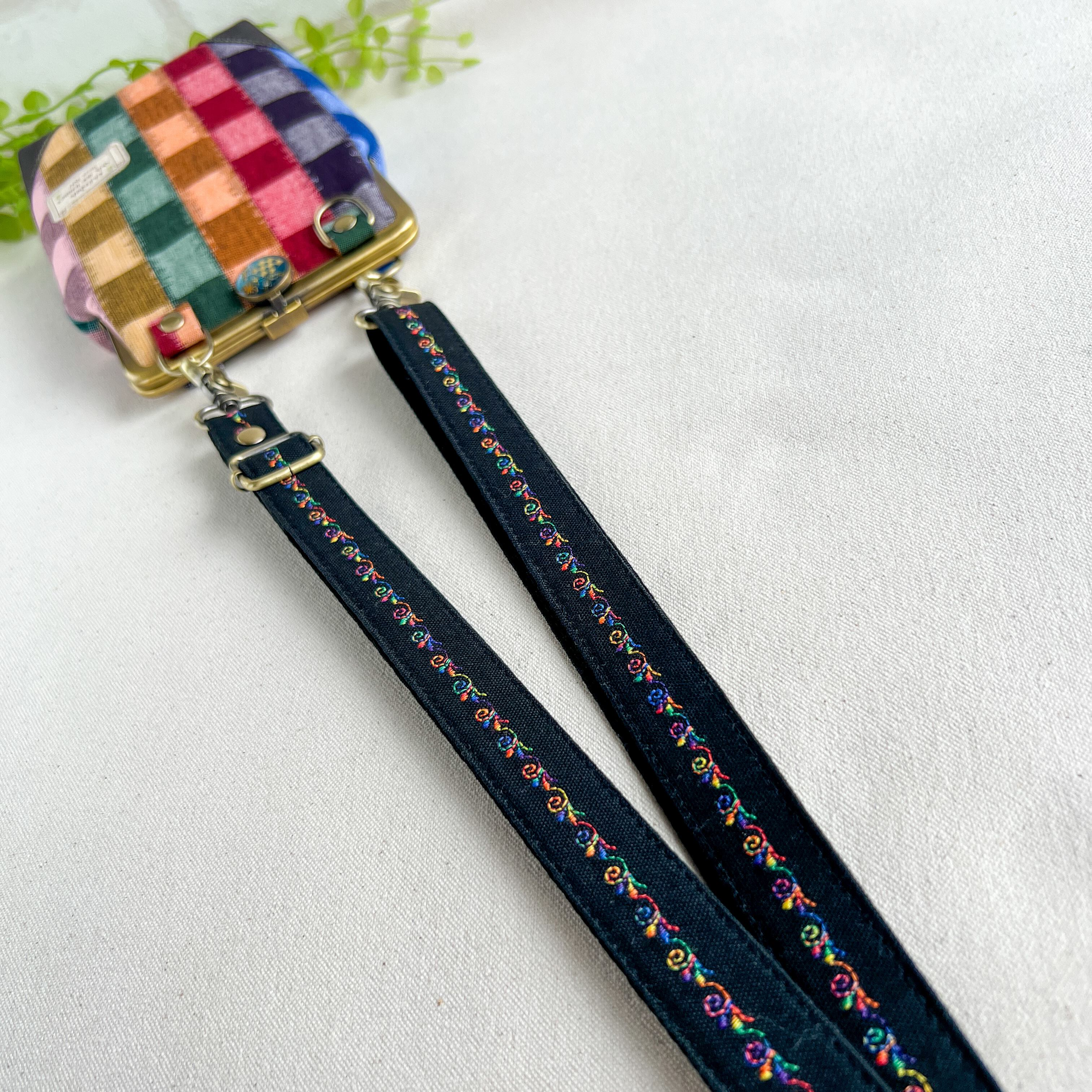 刺繍ショルダーベルト 2cm幅 単品購入 | がま口【 のんぱち屋