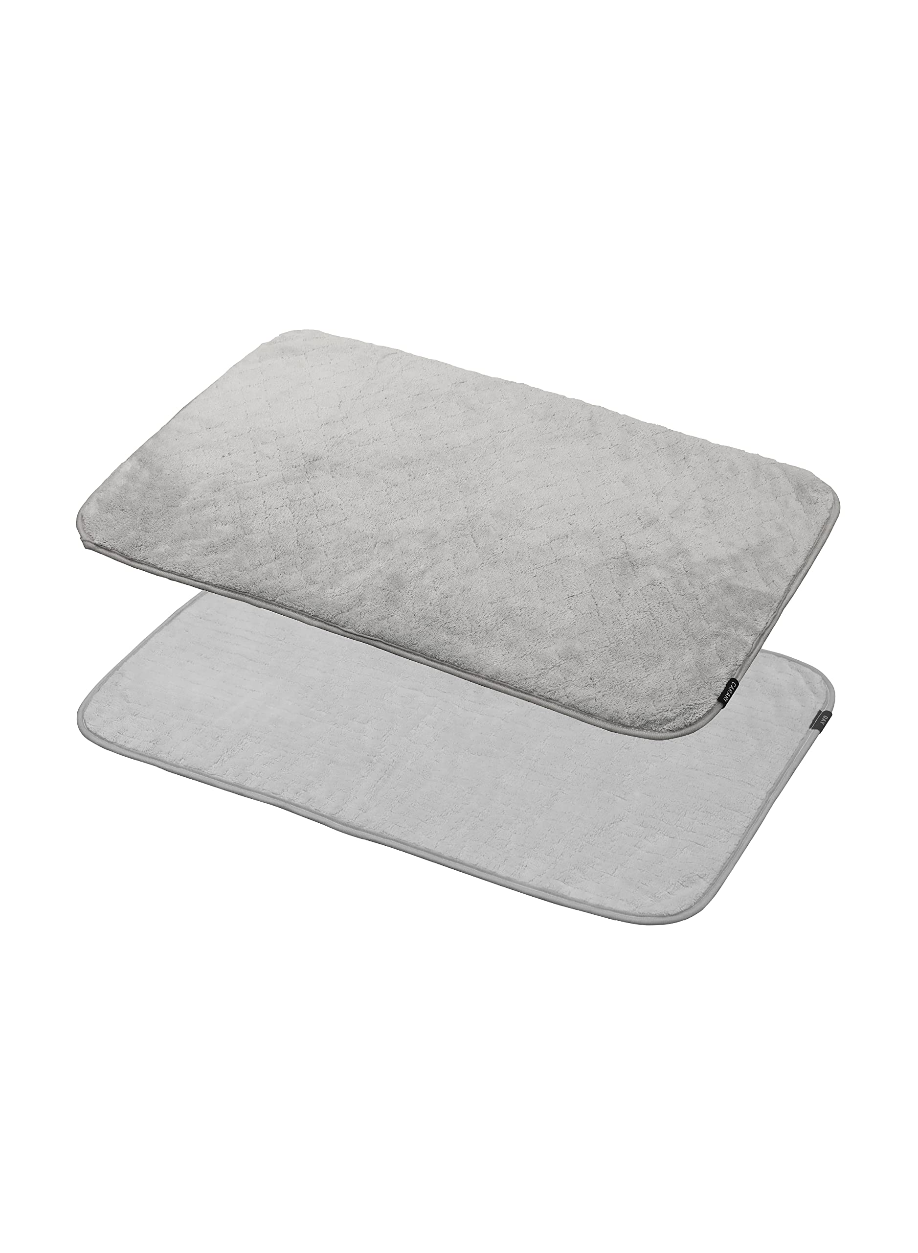 【特価処分】シービージャパン(CB JAPAN) carari(カラリ) バスマット タオル地 吸水力 マイクロファイバー 60×40cm グレー 繊維の隙間に素早く吸水 速乾 リバーシブルバスマットカラリ
