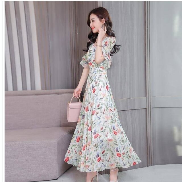 ピンクハウスワンピース花束柄美品