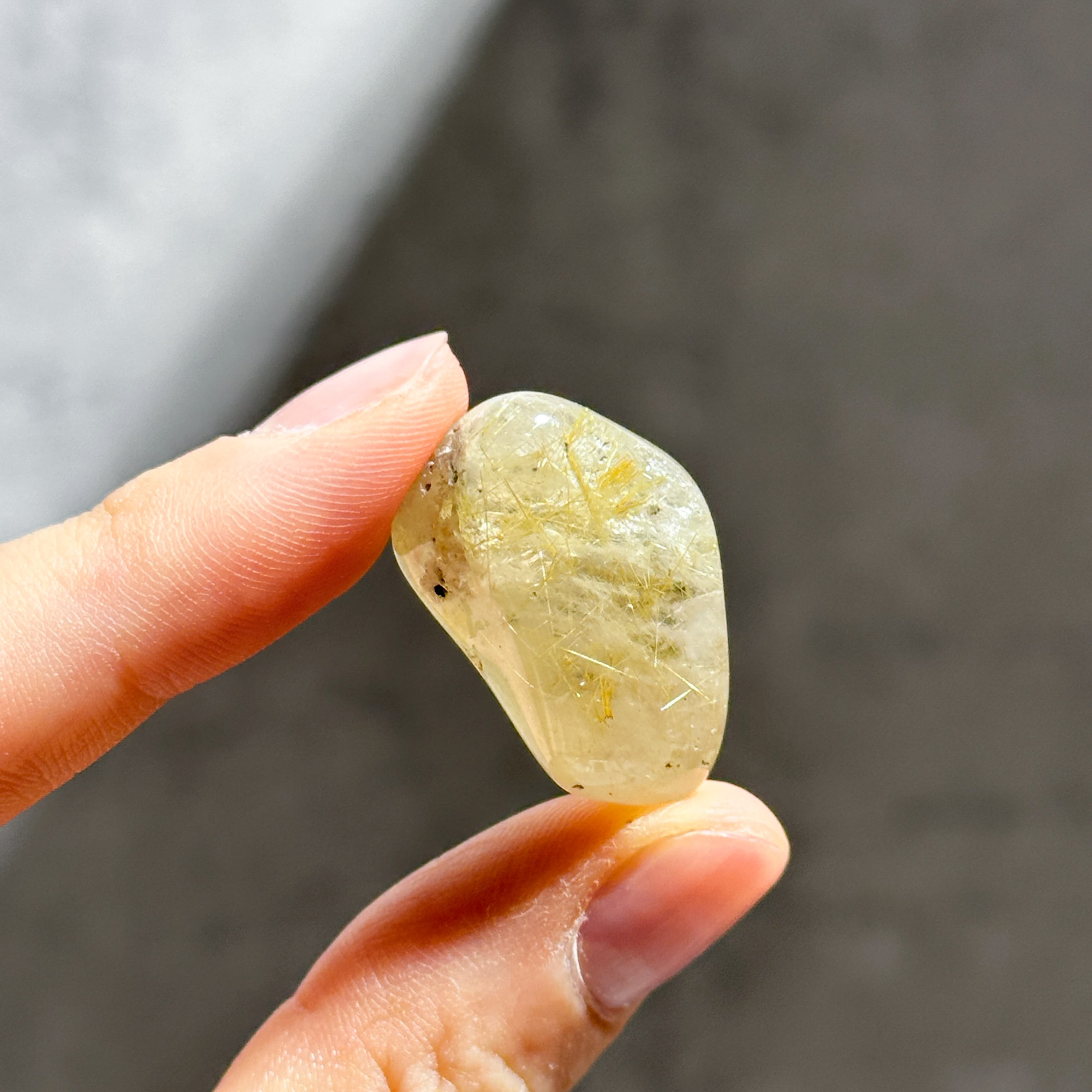 ルチルインクォーツ タンブル 74◇ Rutile in Quartz◇天然石・鉱物