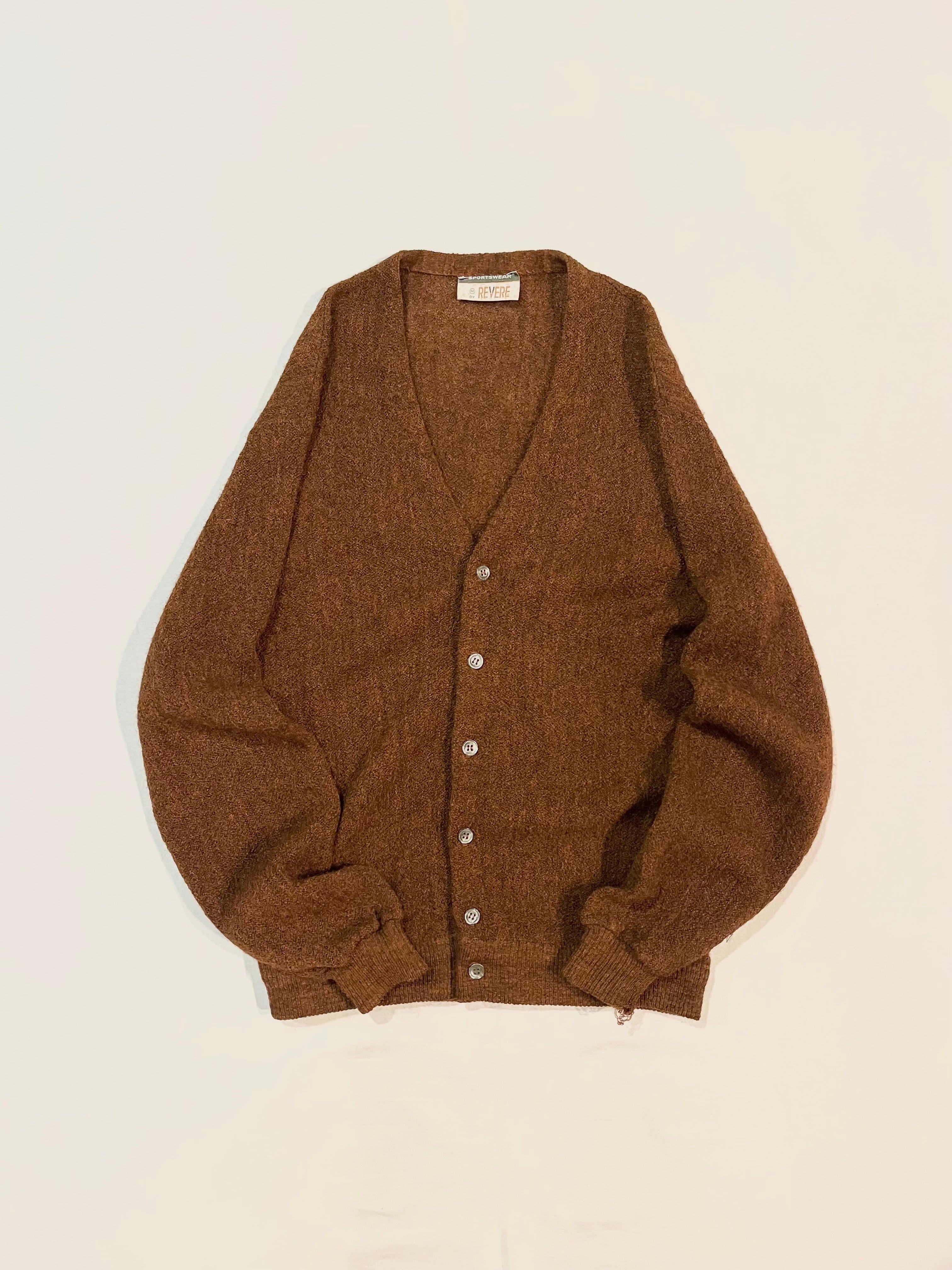 スペシャル 60s REVERE Mohair Cardigan てけ キャメル XL