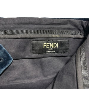 nos FENDI side marble line velvet slacks