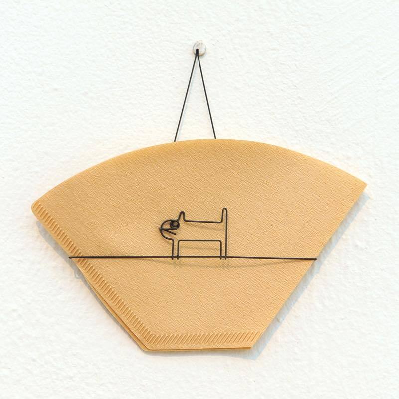 関昌生「コーヒーフィルター入れ」ネコ