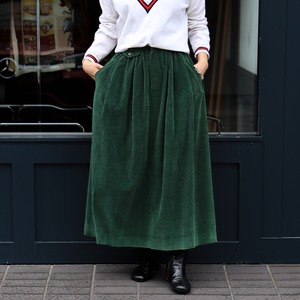 80s Ralph Lauren Green Corduroy Skirt