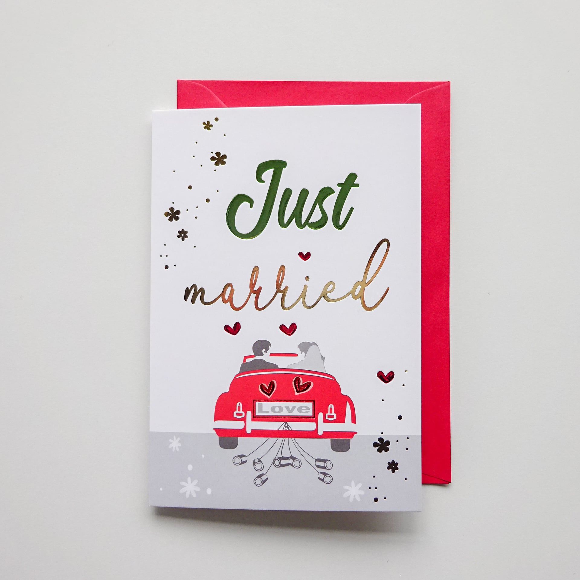 ウエディングカード Just married グリーティング オーストリア [Luka