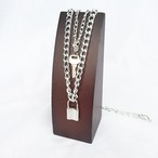 南京錠 鍵 パンク ロック シルバー　銀 SILVER ネックレス 1646